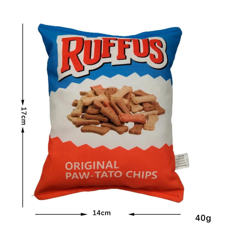 Funny Crisps Dog Chew Plush Dog Toy