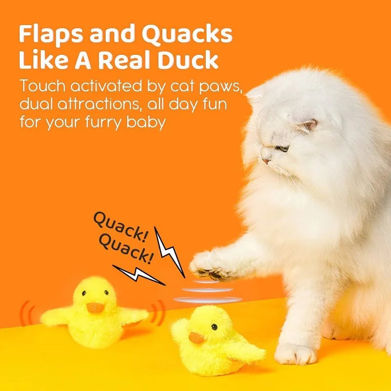 Flapping Duck Interactive Washable Cat Plush Toy