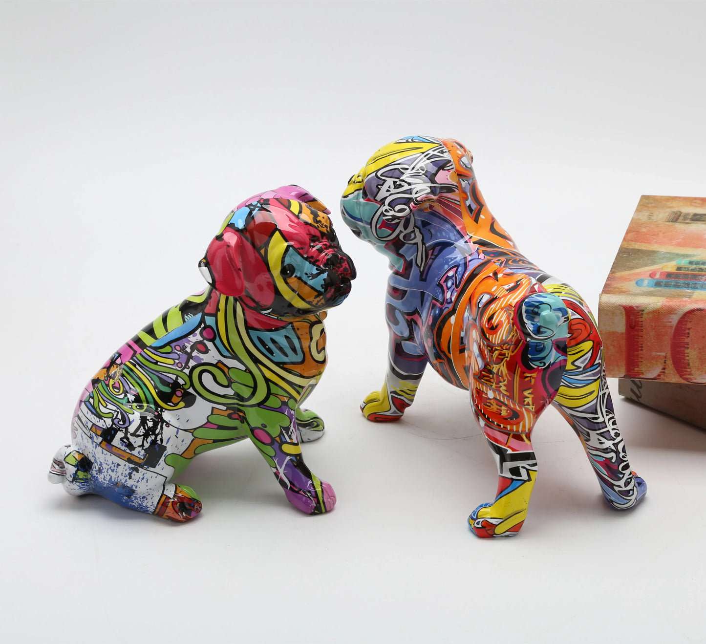 Graffiti Simple Creative Painted Pug Dog Decorations