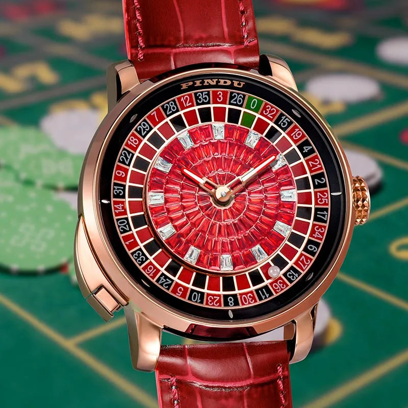 Push Button Gambling Table Roulette Watch