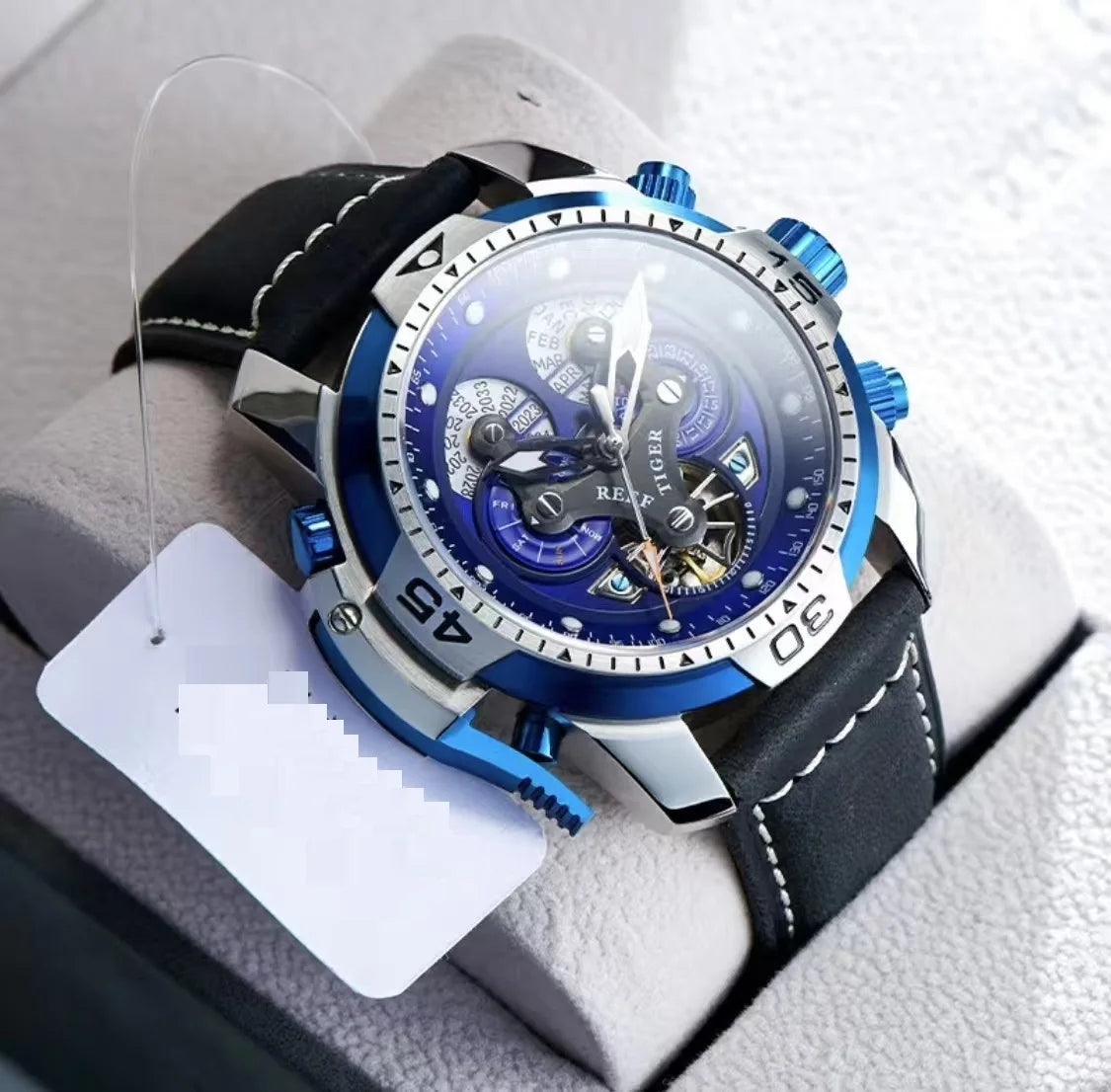 Fully Automatic Multi-Functional Double Calendar Business Watch