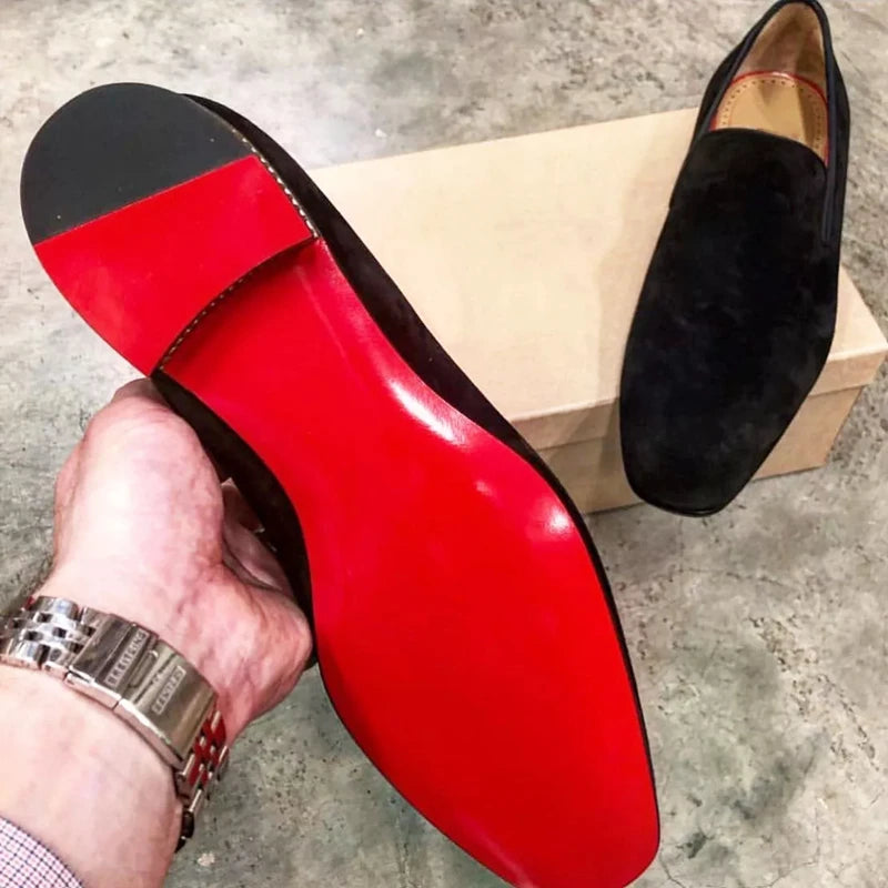 Red Bottom Loafers Slip-On