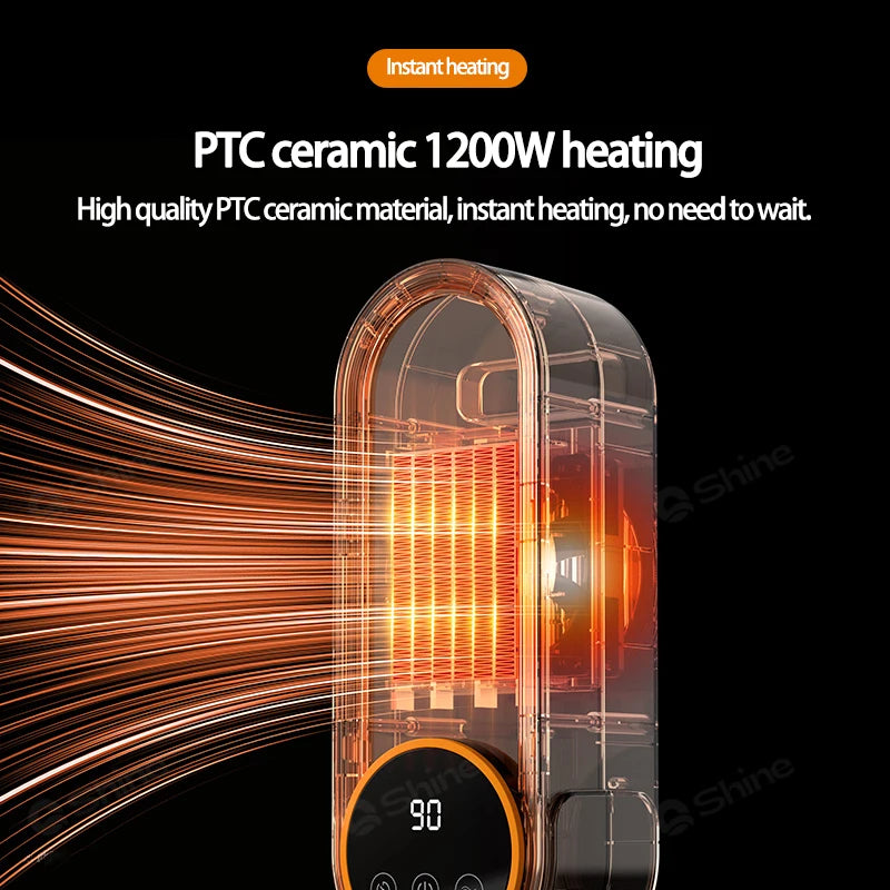1200W Touch Screen Space Heater with Remote Control and Timing