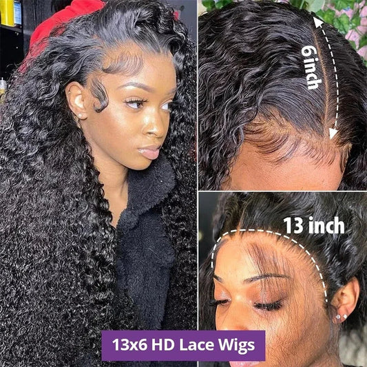 Curly 100% Human Hair Wig HD Lace Front