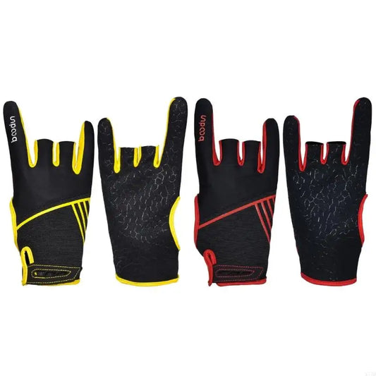 X7JD Comfortable Semi Finger Bowling Gloves