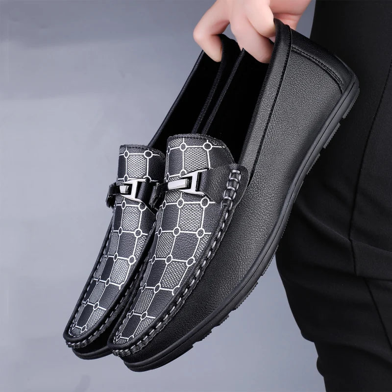 GENUINE LEATHER LUXURY MEN DESIGNER MOCCASINS