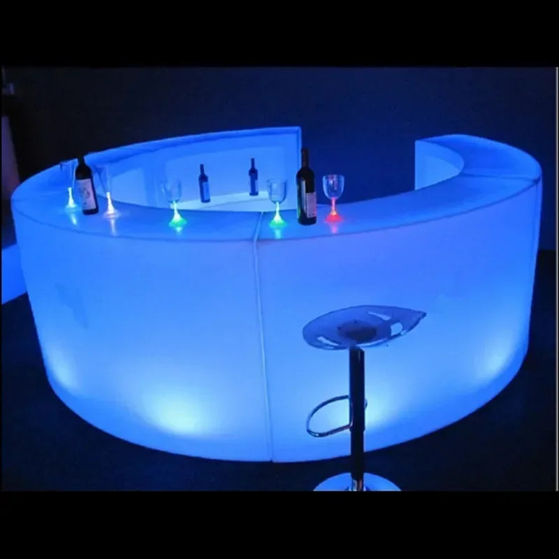 LED-Lit Counter Round Bar Colorful Creative Furniture