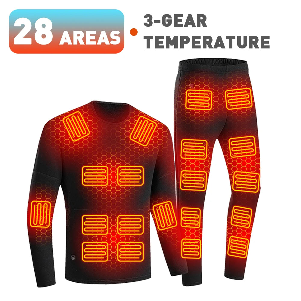 Heated Thermal Underwear Men Women