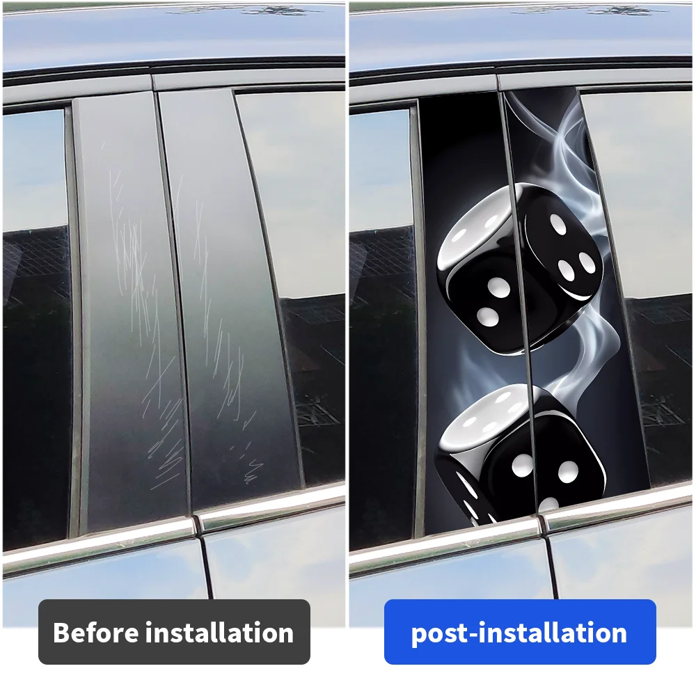 Dice B Pillar Waterproof Decorative Decals