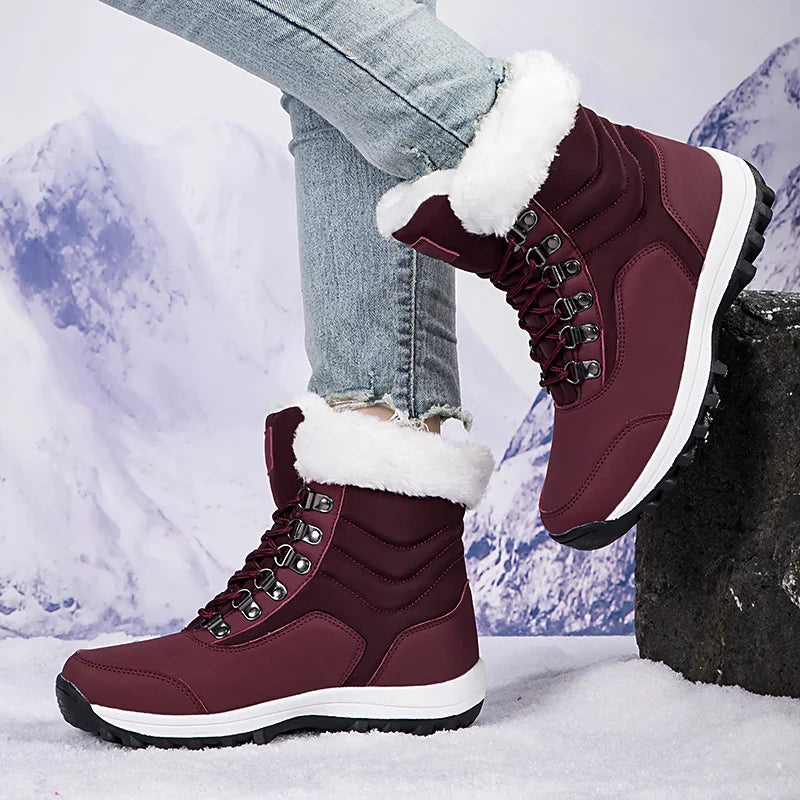 High-top Plush Velvet Women's Snow Boots