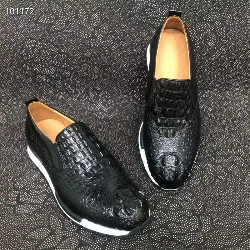 Authentic Real True Crocodile Skin Casual Walking Flats