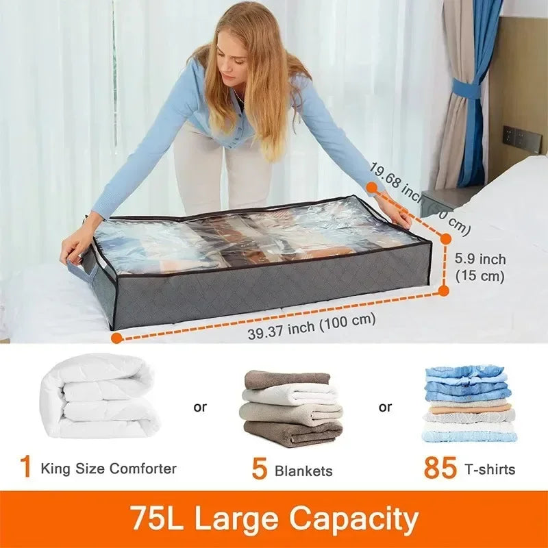 Underbed Storage Bag Organizer Large Capacity