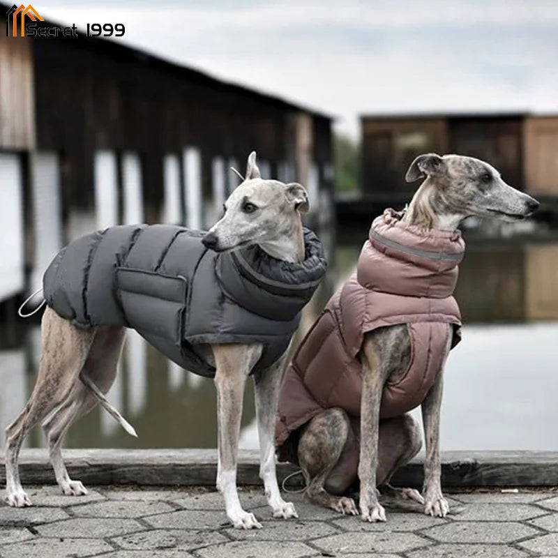 Winter Warm Thick Reflective Down Jacket for Large Breed Dogs