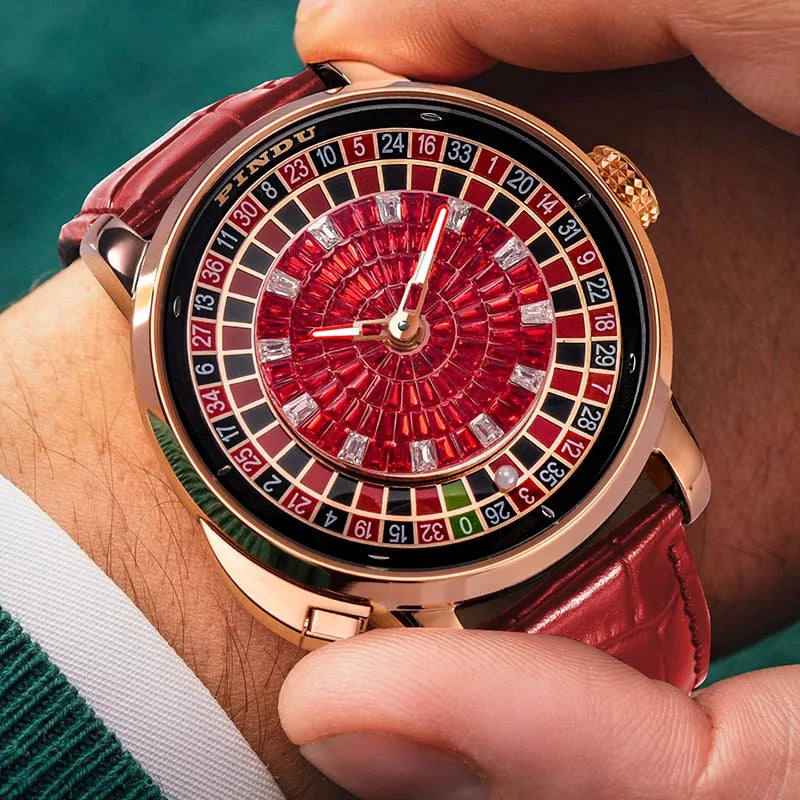 Push Button Gambling Table Roulette Watch