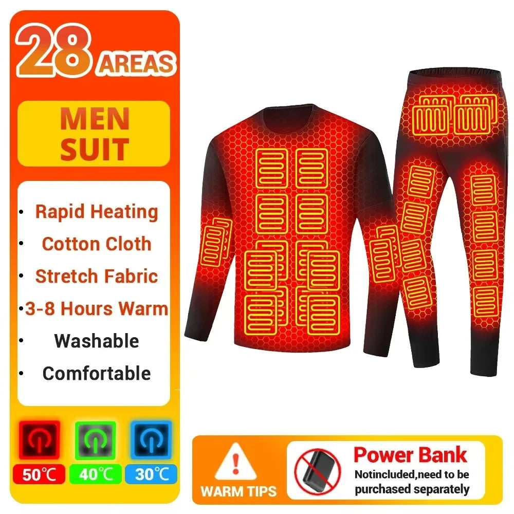 Heated Thermal Underwear Men Women
