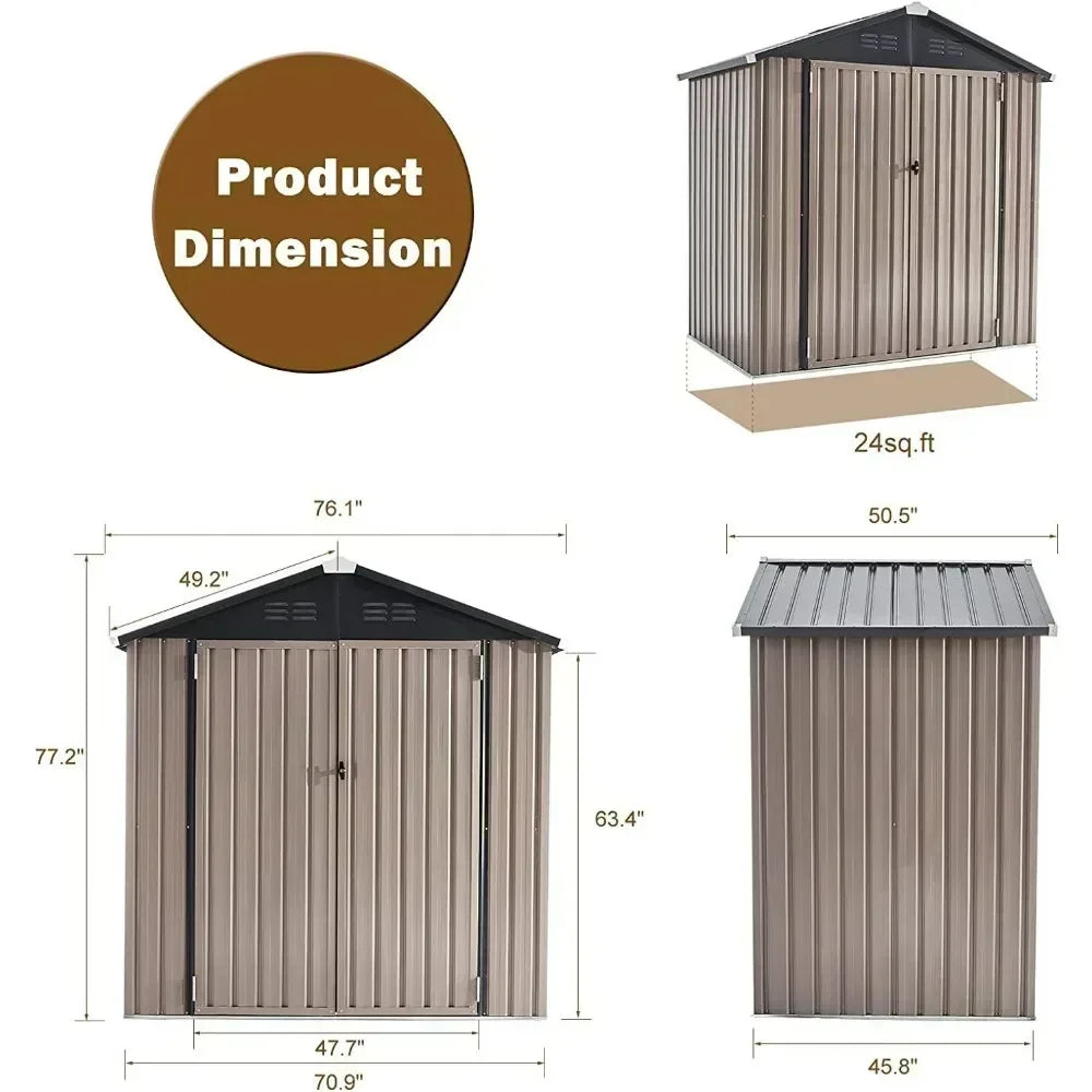 6 X 4FT Outdoor Storage Shed