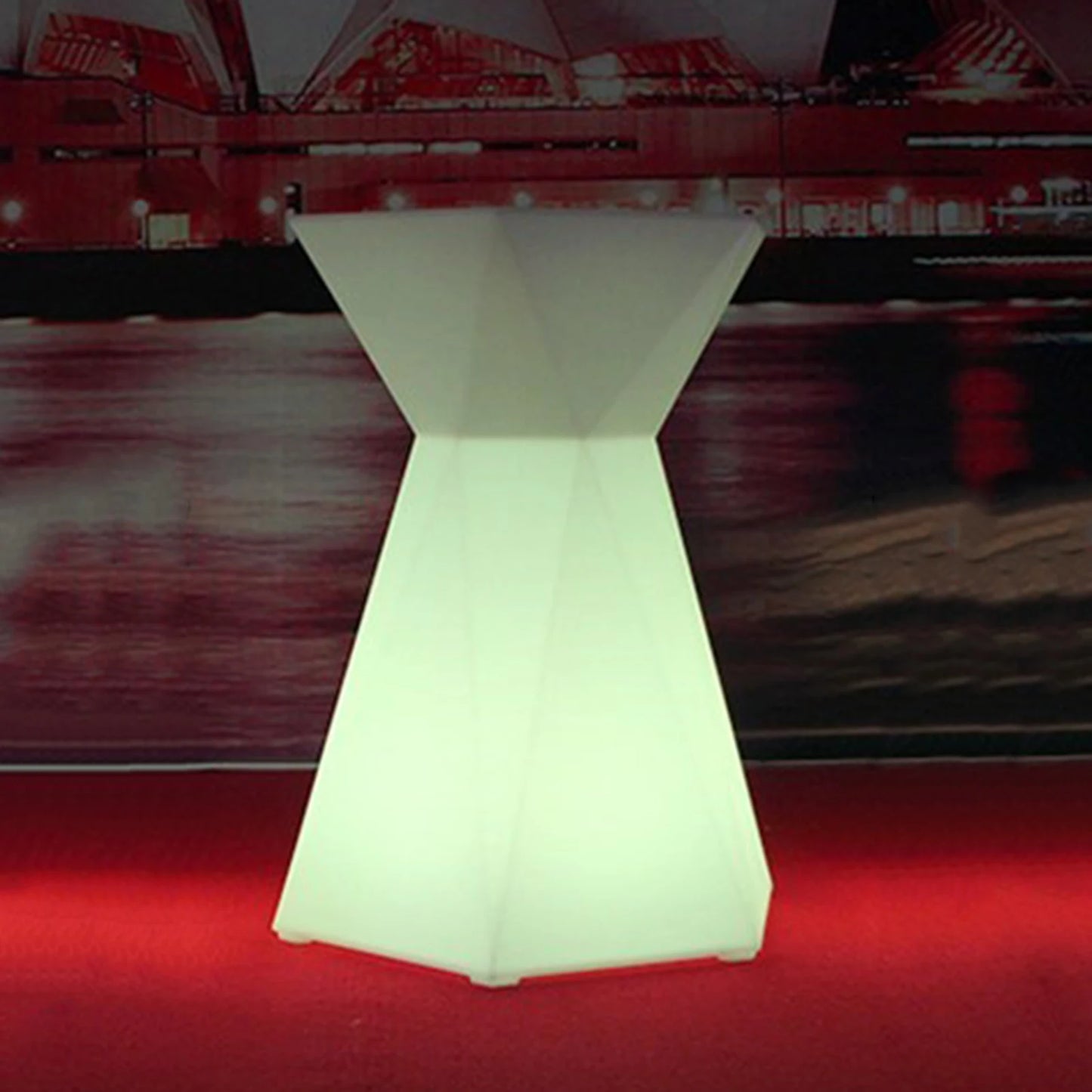 Hexagonal LED Light Up Accent Side Table