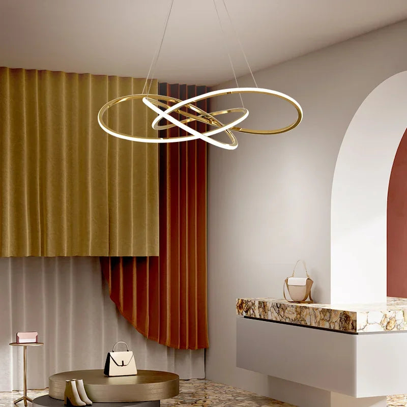 Post Modern Led Chandelier Luxury Four Leaf Clover
