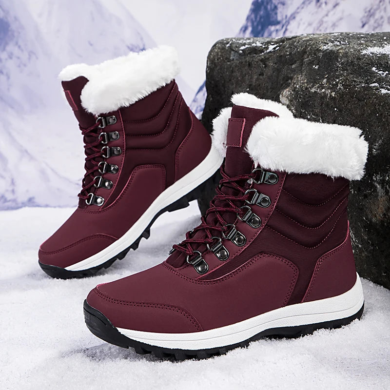 High-top Plush Velvet Women's Snow Boots