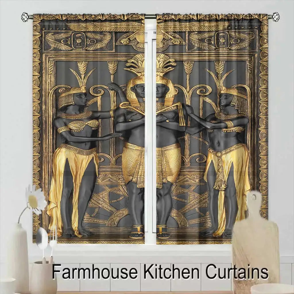 Traditional Egyptian Culture King Window Curtains