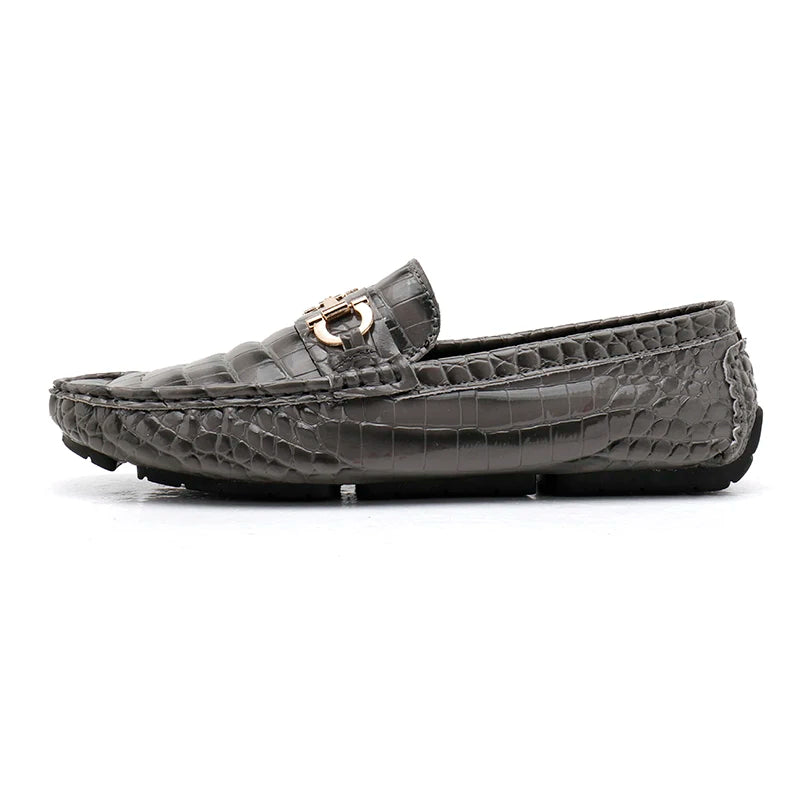 High Quality Snakeskin Leather Mens Loafers