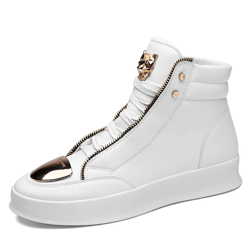 Fashion High Top Leather Casual Sneaker