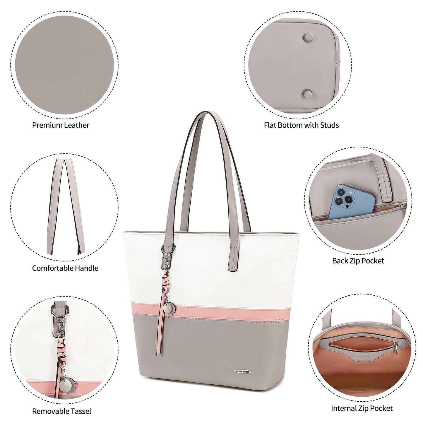 Large PU Leather Shoulder Bag