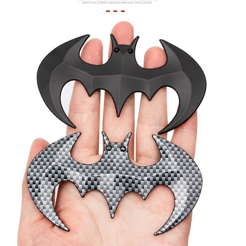 3D Metal Carbon Fiber Bat Emblem Badge