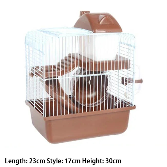 Double-Story Wire Cage with Feeding Bowl