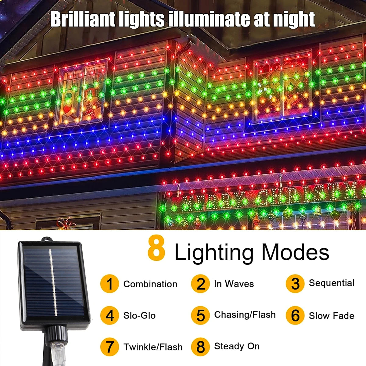 9.8*6.6Ft Solar Waterproof Garden Lights for Patio