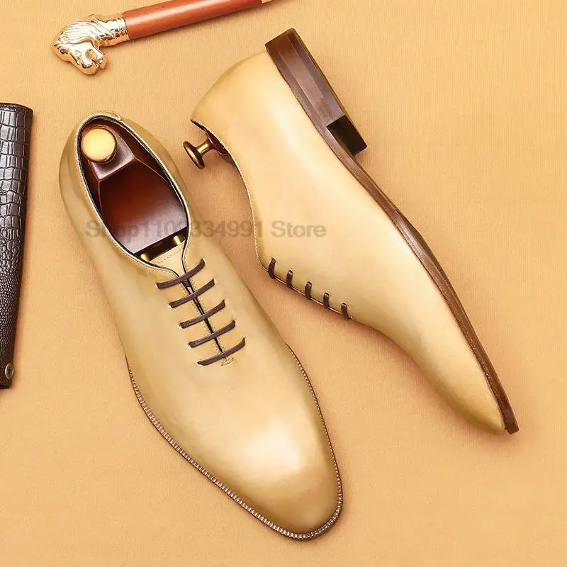 Genuine Leather High Quality Lace Up Oxfords