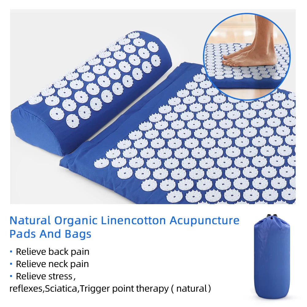 Massage Cushion Yoga Acupressure Mat Acupuncture Massage Mat Relieve Stree Back Body Pain Spike Mat Foot Massager Cushion