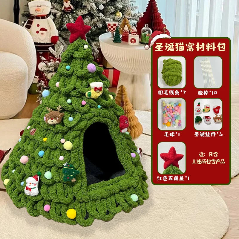 Christmas Tree Bed DIY Yarn Tools Package Homemade