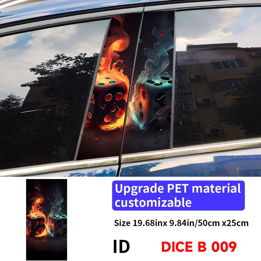 Dice B Pillar Waterproof Decorative Decals