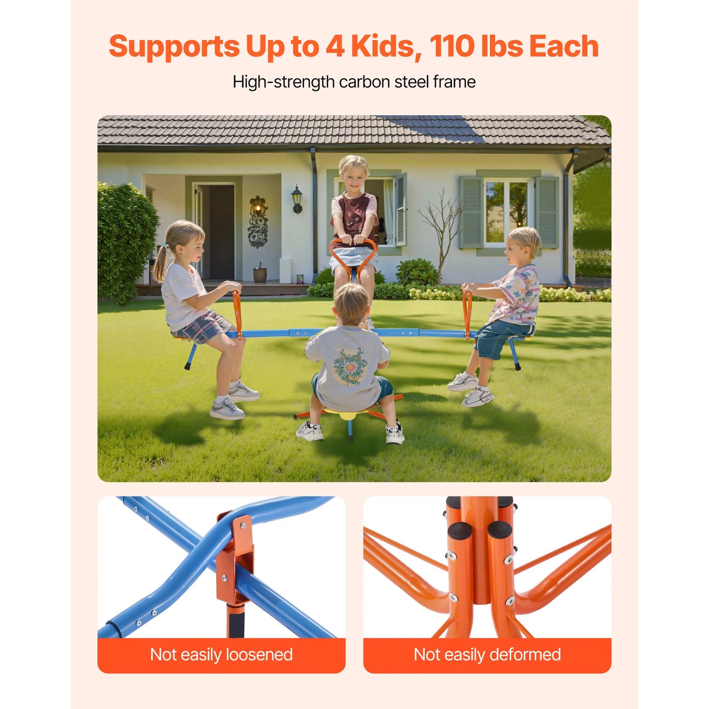 4 Seats Seesaw Sit & Spin Teeter Totter