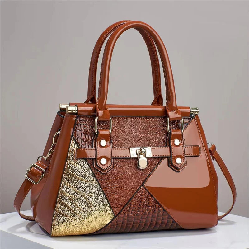 Fashionable Luxury Texture Lizard Pattern Shoulder Bag