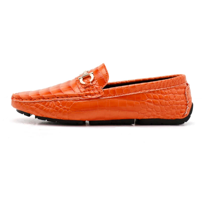 High Quality Snakeskin Leather Mens Loafers