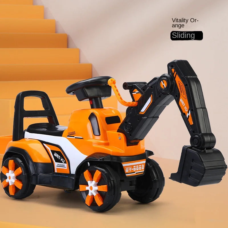 Engineering Vehicle Excavator Styling Four Wheels Kids Car