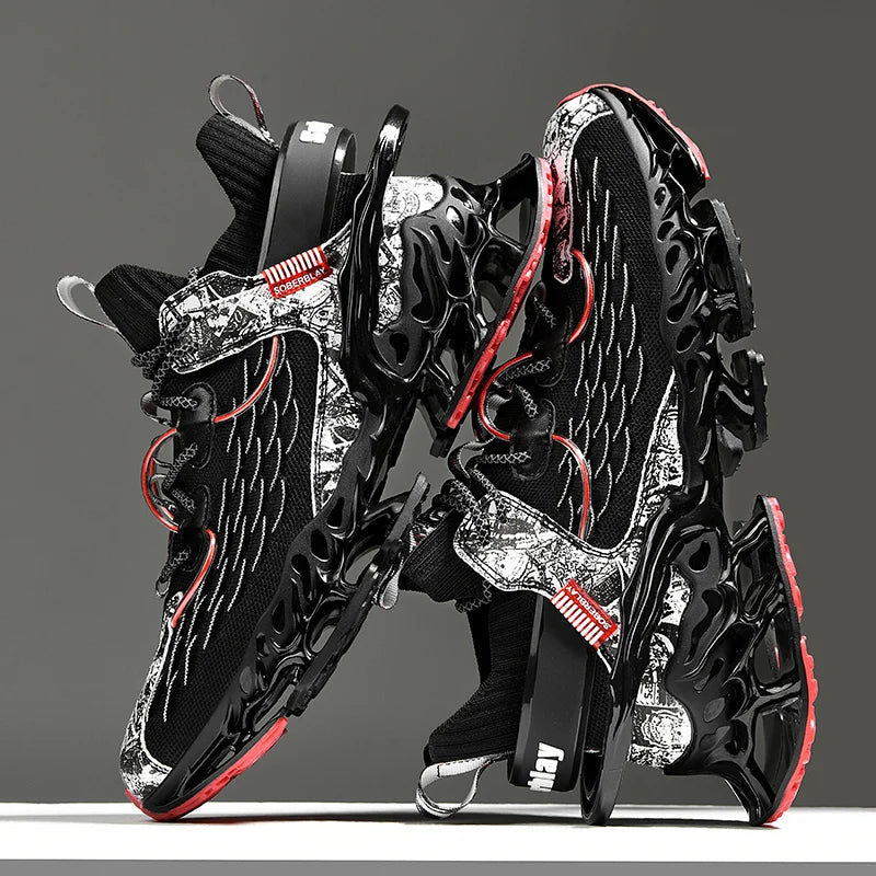 Mens Race Trainer Breathable Fashion Running Shoes