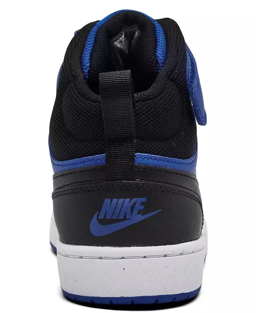 Nike | Big Boys' Court Borough Mid 2 Fastening Strap Casual Sneakers