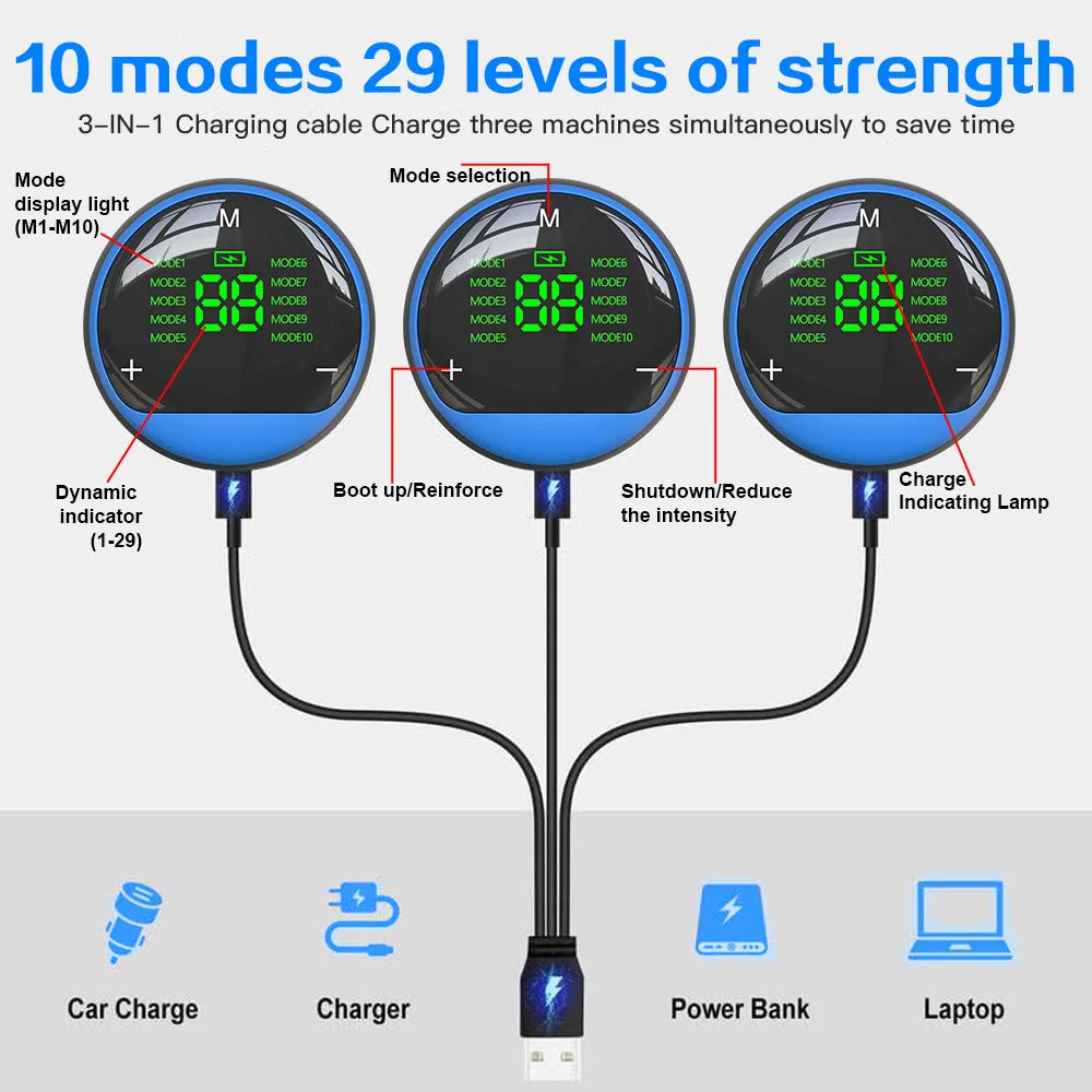 Smart EMS Fitness Belt with LED Display