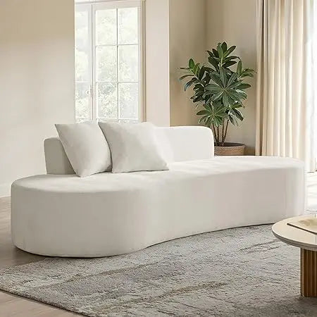 94.5" Curved Modern Compressed Foam Sofa
