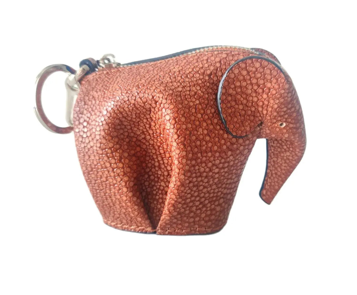 Elephant Shaped Coin Purse Genuine Leather