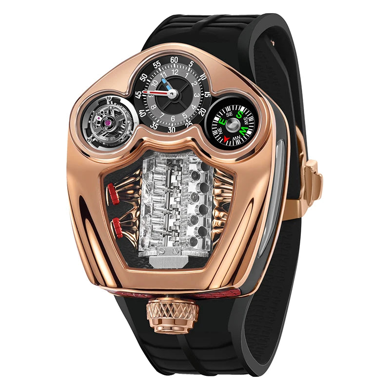Men's Quartz Wristwatch Engine Design Waterproof