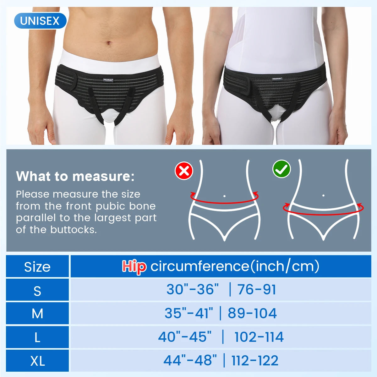 Adjustable Hernia Belt Support with 2 Compression Pads