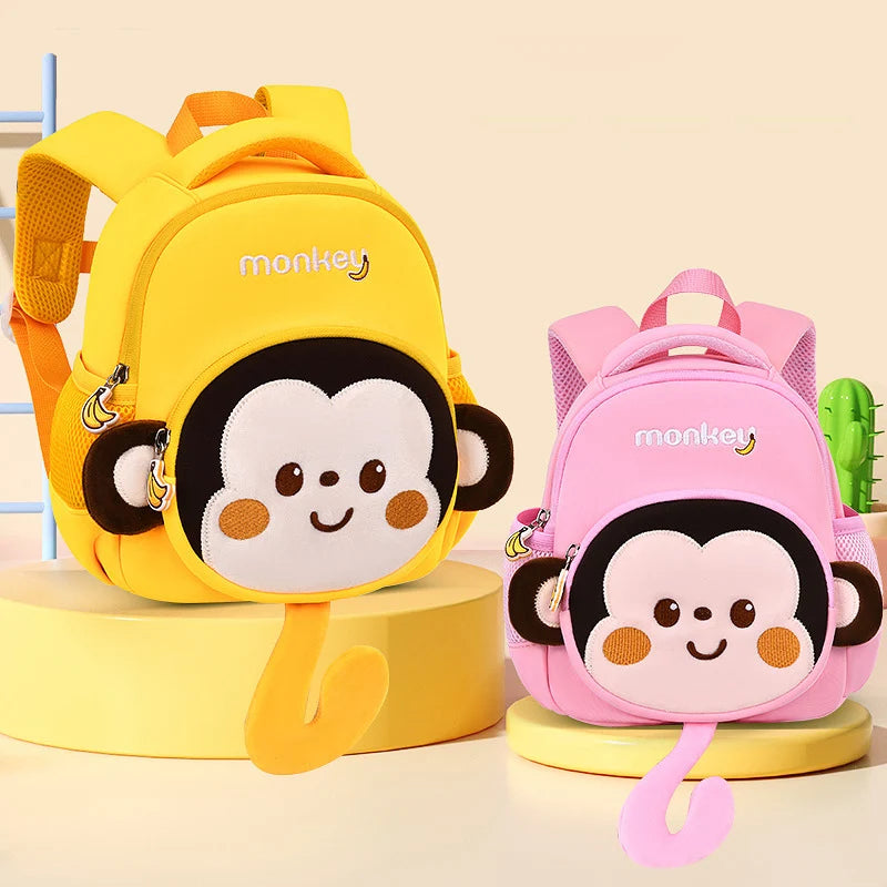 Monkey School Backpacks for Kids with tale