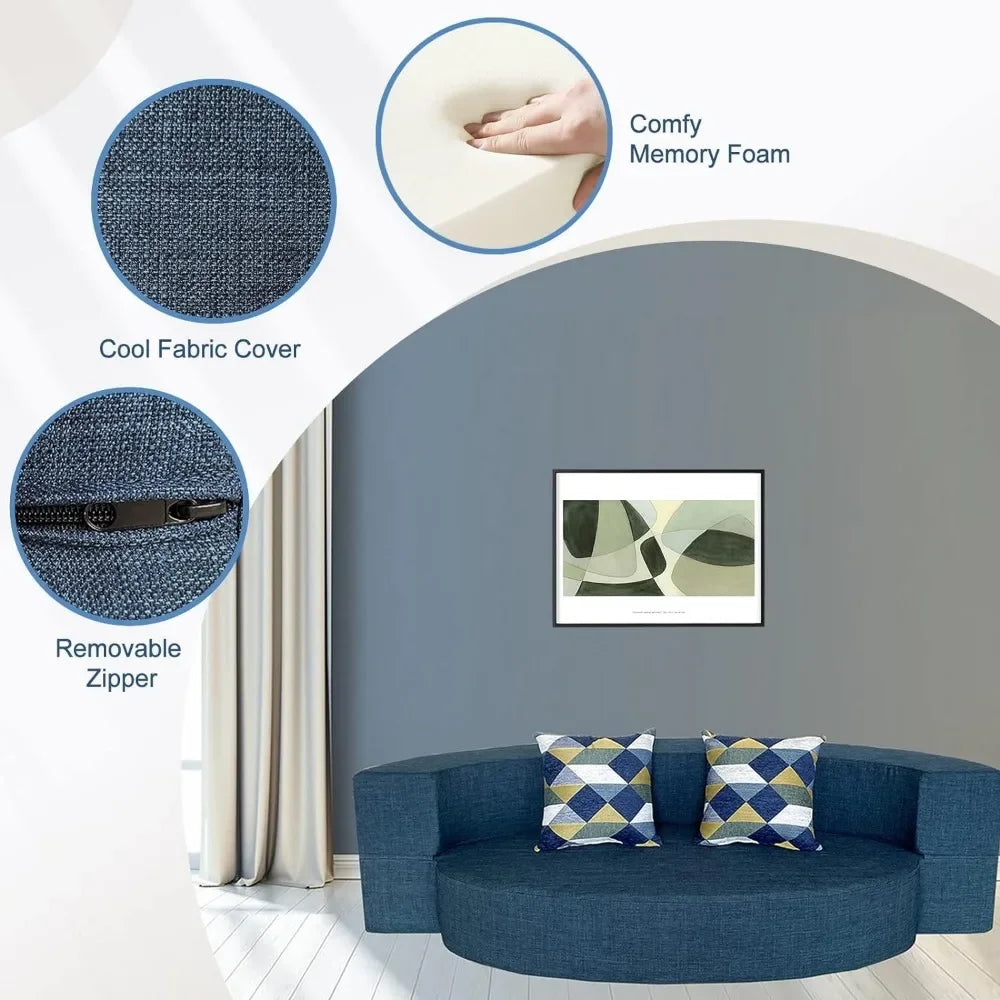 Memory Foam Fold Out Futon Sleeper Couch