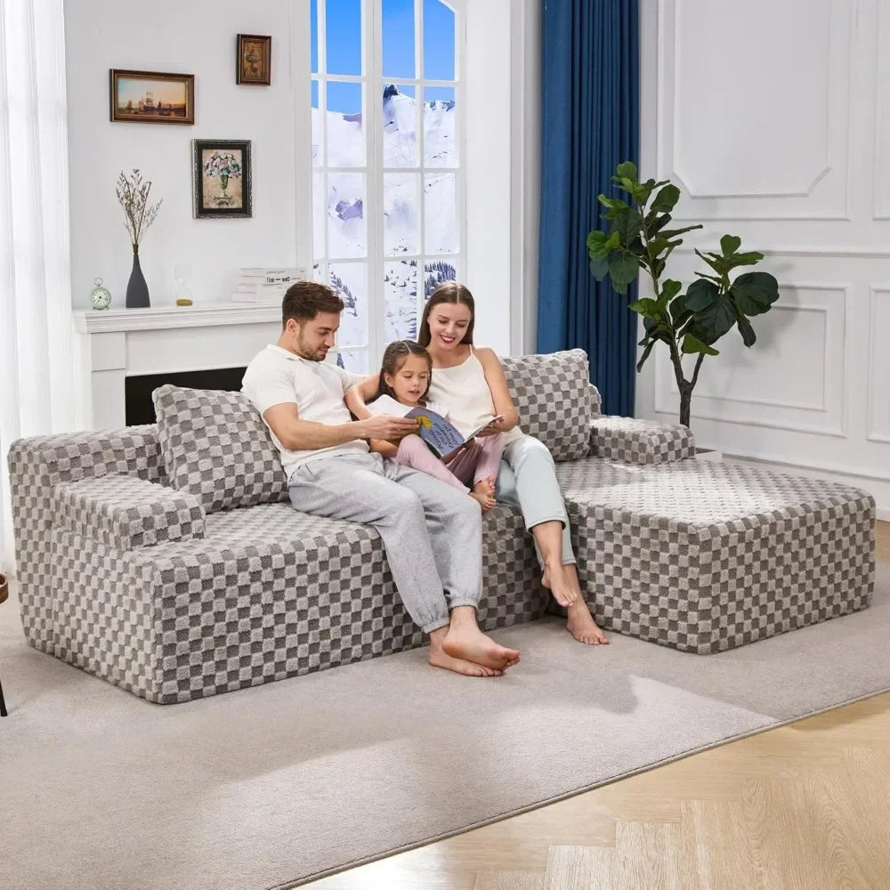 L-Shaped Modular Sofa Memory Foam Sectional