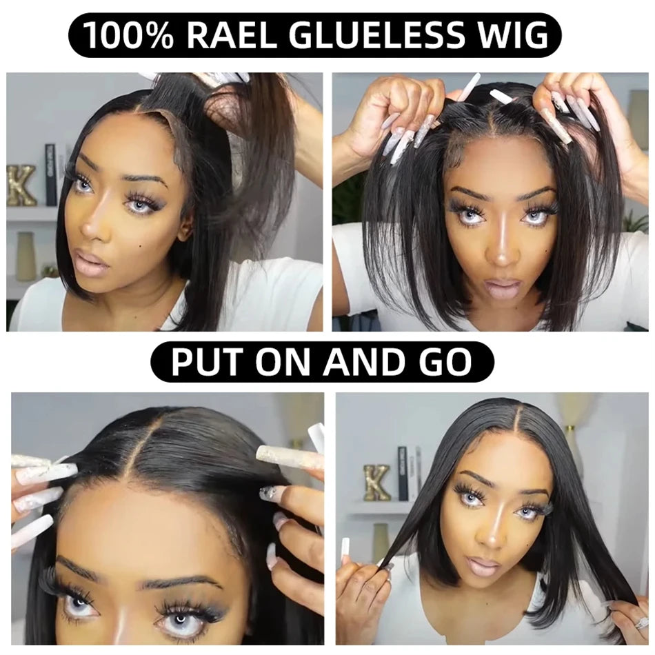 5x5 HD Lace Front Glueless Wig Human Hair Ready to Wear
