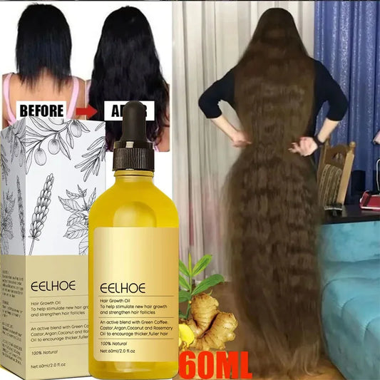 60ml Rosemary Anti-loss Hair Regrowth Essential Oil Scalp Treatment